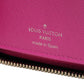 LOUIS VUITTON Long Wallet Purse M30780 Taiga leather x monogram canvas Rose Neon Pink New Zip Around Taiga Lama Monogram Zippy Wallet Vertical mens Used Authentic