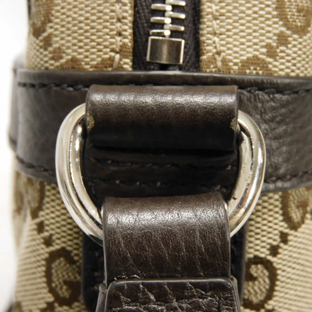 GUCCI Shoulder Bag 449173 KY9KN 9886 GG canvas x calf leather beige Logo embossing GG canvas messenger bag