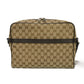 GUCCI Shoulder Bag 449173 KY9KN 9886 GG canvas x calf leather beige Logo embossing GG canvas messenger bag