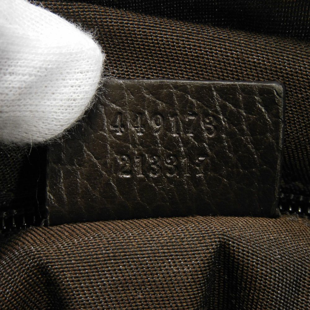 GUCCI Shoulder Bag 449173 KY9KN 9886 GG canvas x calf leather beige Logo embossing GG canvas messenger bag