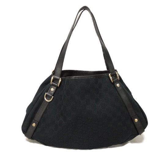 GUCCI Tote Bag 130736 GG canvas x calf leather black GG canvas Abby Tote