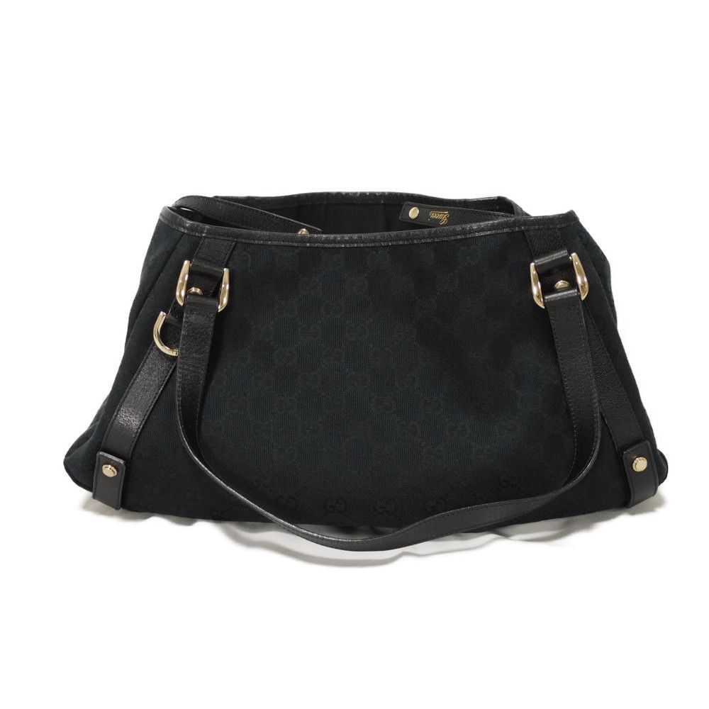 GUCCI Tote Bag 130736 GG canvas x calf leather black GG canvas Abby Tote