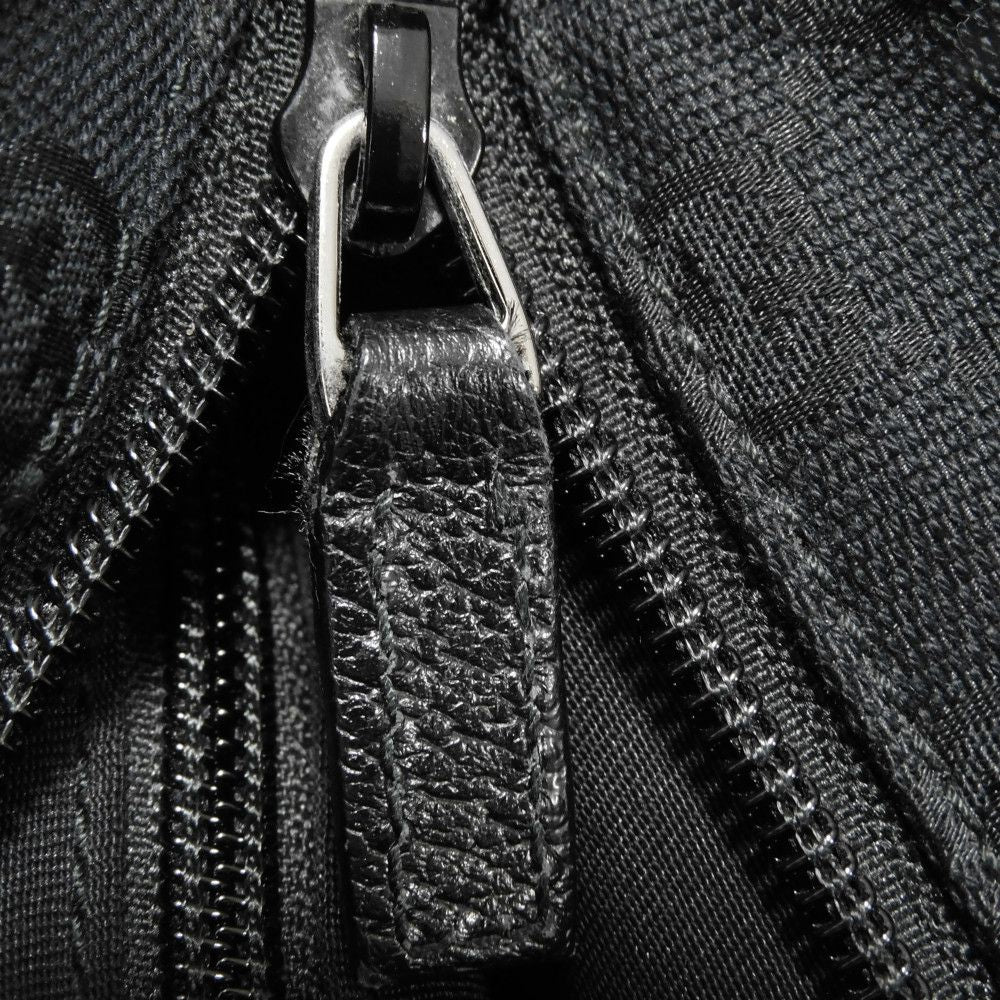 GUCCI Shoulder Bag 256100 GG canvas x calf leather black Logo embossing GG canvas messenger bag