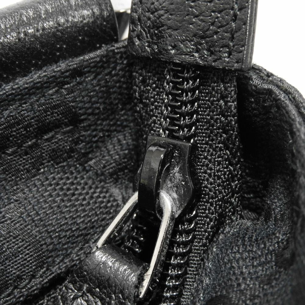 GUCCI Shoulder Bag 256100 GG canvas x calf leather black Logo embossing GG canvas messenger bag