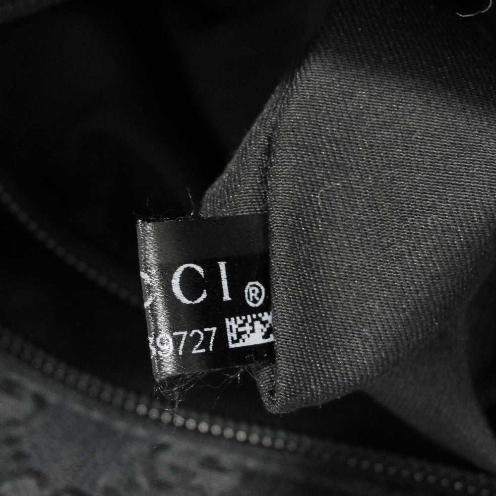 GUCCI Shoulder Bag 256100 GG canvas x calf leather black Logo embossing GG canvas messenger bag