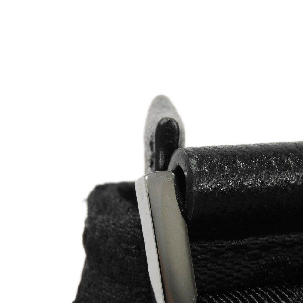 GUCCI Shoulder Bag 256100 GG canvas x calf leather black Logo embossing GG canvas messenger bag