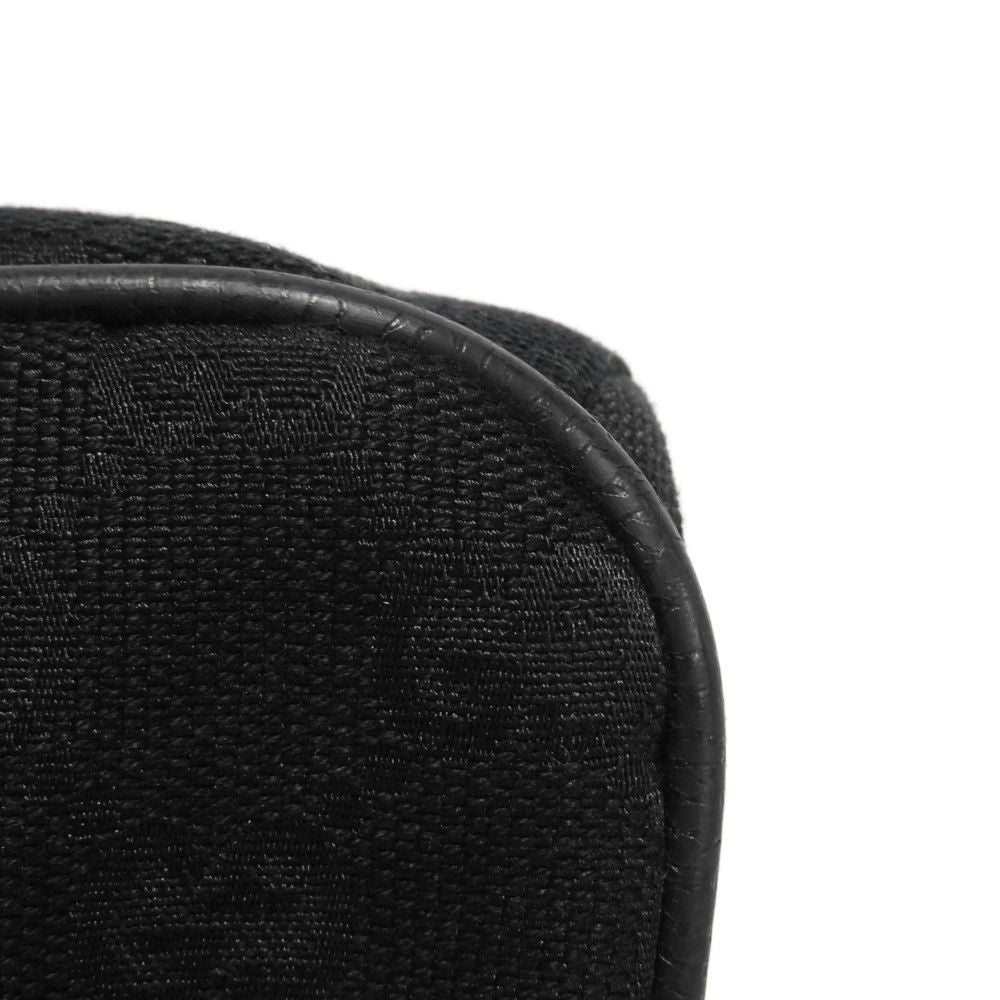 GUCCI Shoulder Bag 256100 GG canvas x calf leather black Logo embossing GG canvas messenger bag