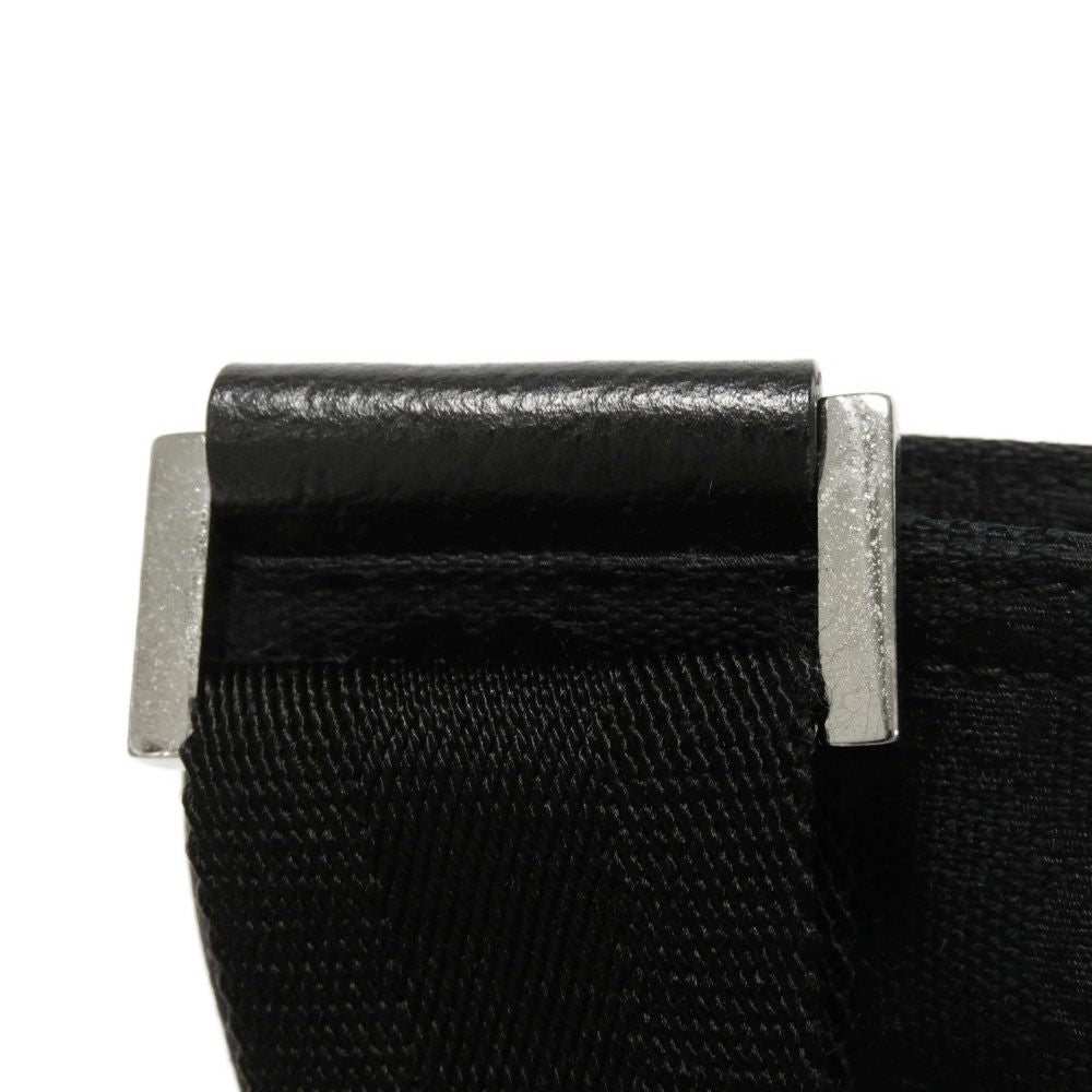 GUCCI Shoulder Bag 256100 GG canvas x calf leather black Logo embossing GG canvas messenger bag