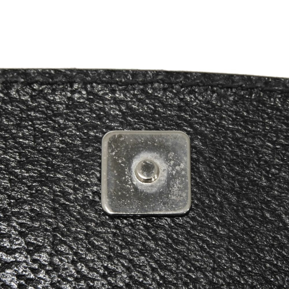 GUCCI Shoulder Bag 256100 GG canvas x calf leather black Logo embossing GG canvas messenger bag