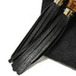 GUCCI Tote Bag 354665 GG denim canvas x calf leather black Tassel charm GG denim tote