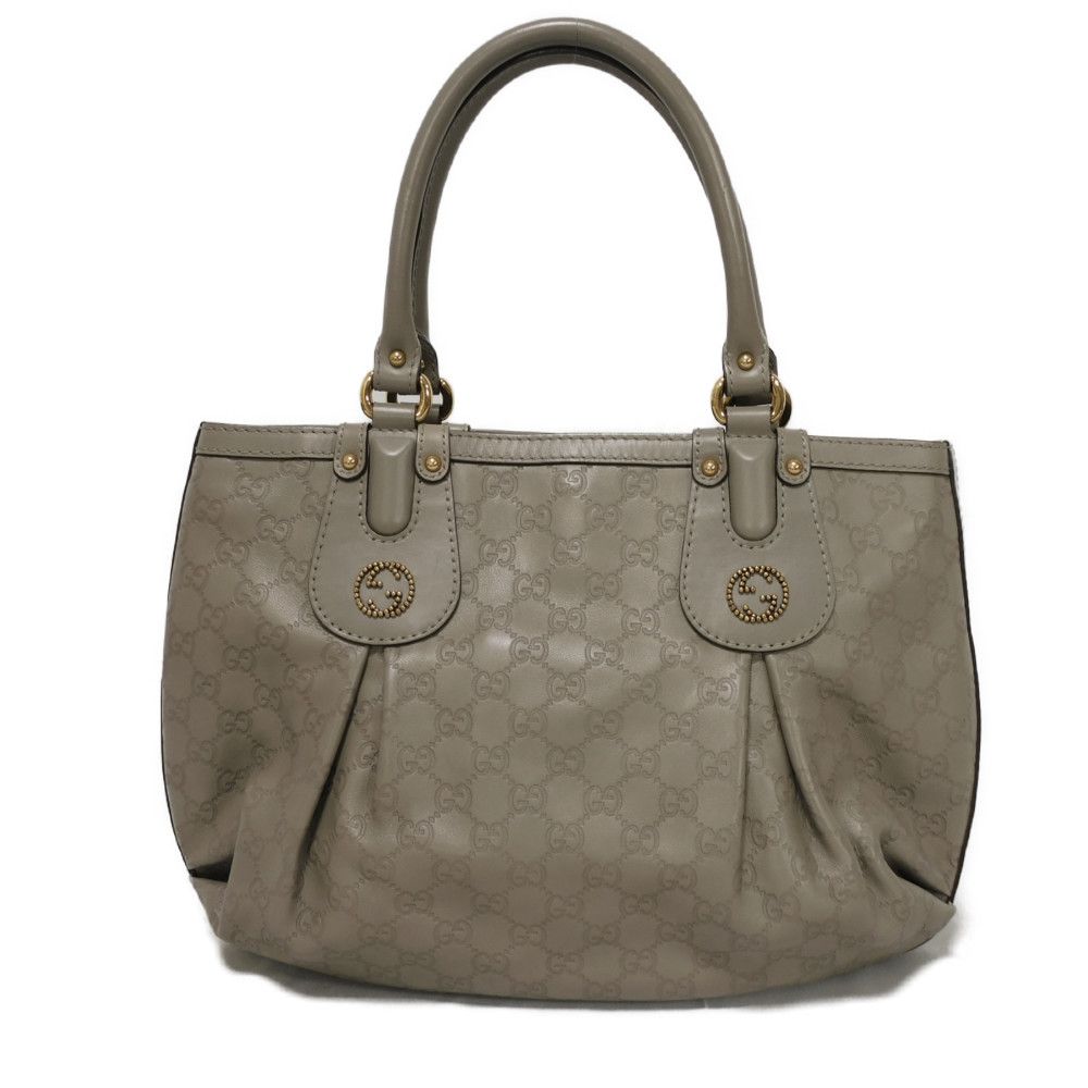 GUCCI Tote Bag 269953 Calf leather (embossed) gray GG Shima Guccissima Scarlet Tote