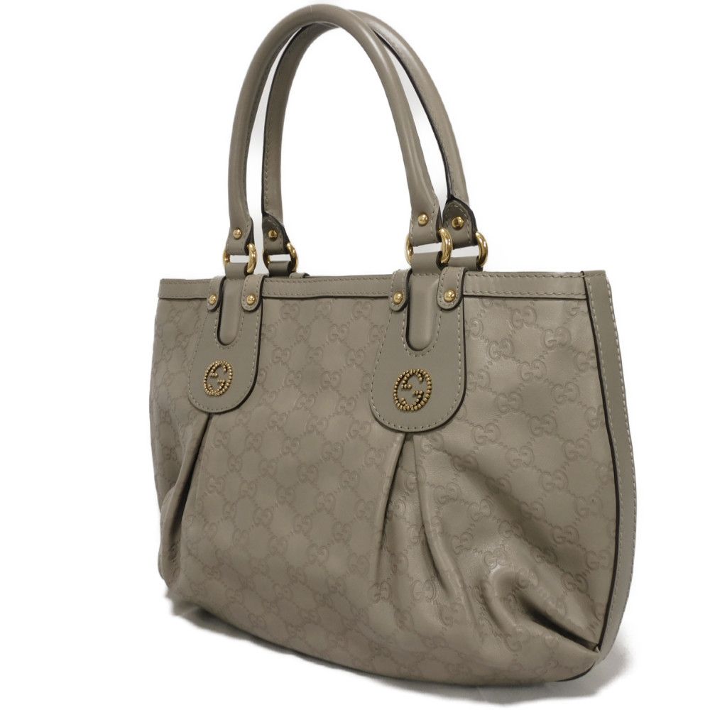 GUCCI Tote Bag 269953 Calf leather (embossed) gray GG Shima Guccissima Scarlet Tote