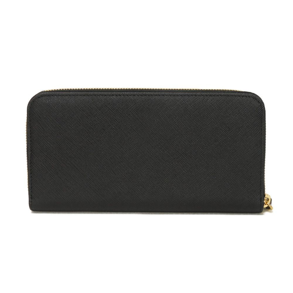 PRADA Long Wallet Purse 1ML506 ZLP F061H Safiano leather (stamped) Nero Ibisco Black Zip Around RFID Unused logo Saffiano zip around wallet unisex(Unisex) Used Authentic