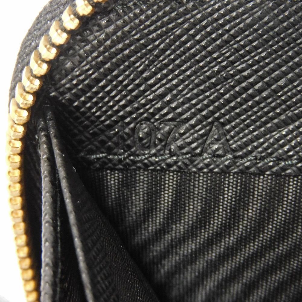 PRADA Long Wallet Purse 1ML506 ZLP F061H Safiano leather (stamped) Nero Ibisco Black Zip Around RFID Unused logo Saffiano zip around wallet unisex(Unisex) Used Authentic