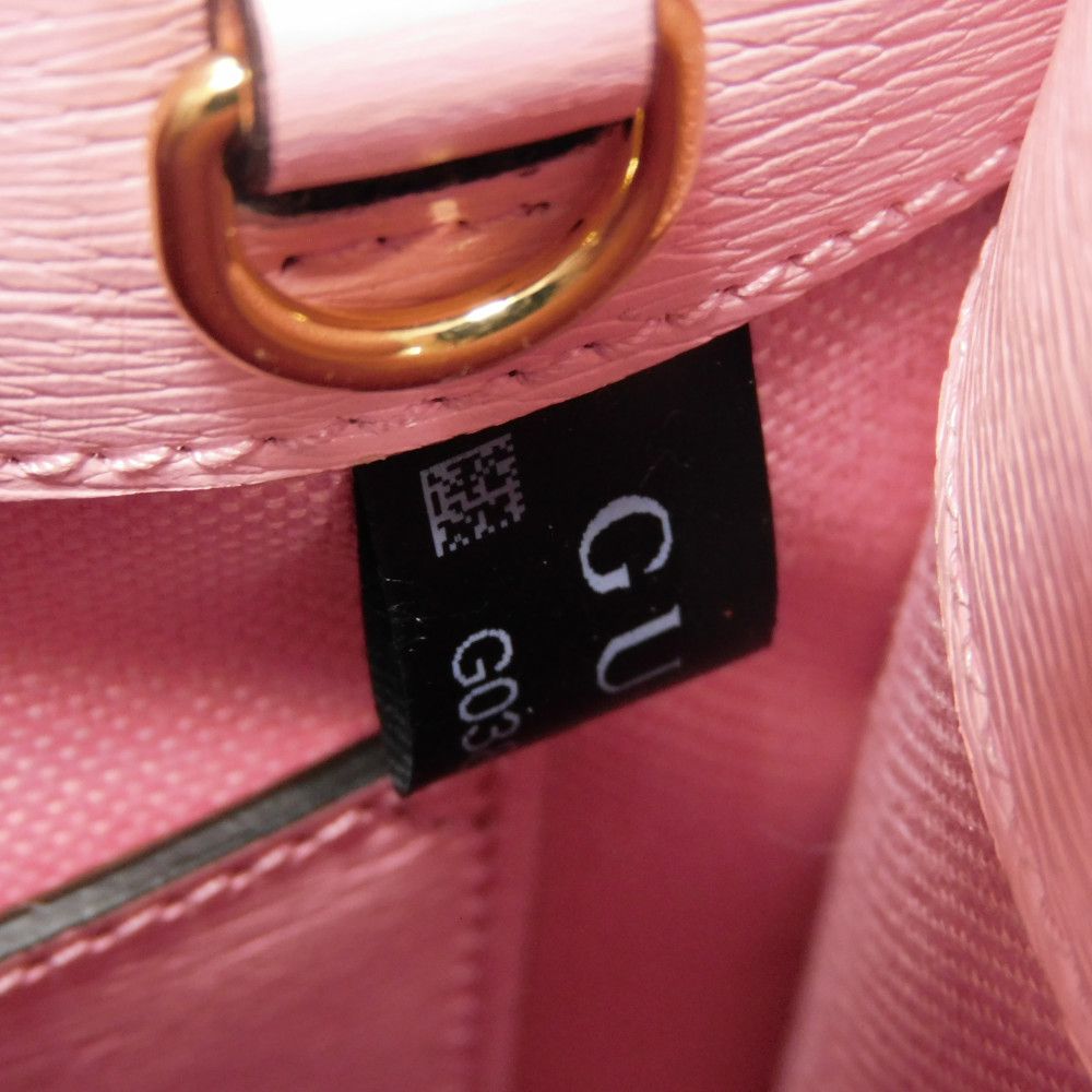 GUCCI Shoulder Bag 671623 U22AG 5964 Textured leather Light pink Banana Bolt Inazuma Pastel 2WAY Crossbody logo Bananya Mini Tote unisex(Unisex) Used Authentic