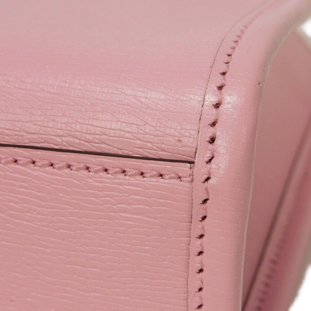 GUCCI Shoulder Bag 671623 U22AG 5964 Textured leather Light pink Banana Bolt Inazuma Pastel 2WAY Crossbody logo Bananya Mini Tote unisex(Unisex) Used Authentic