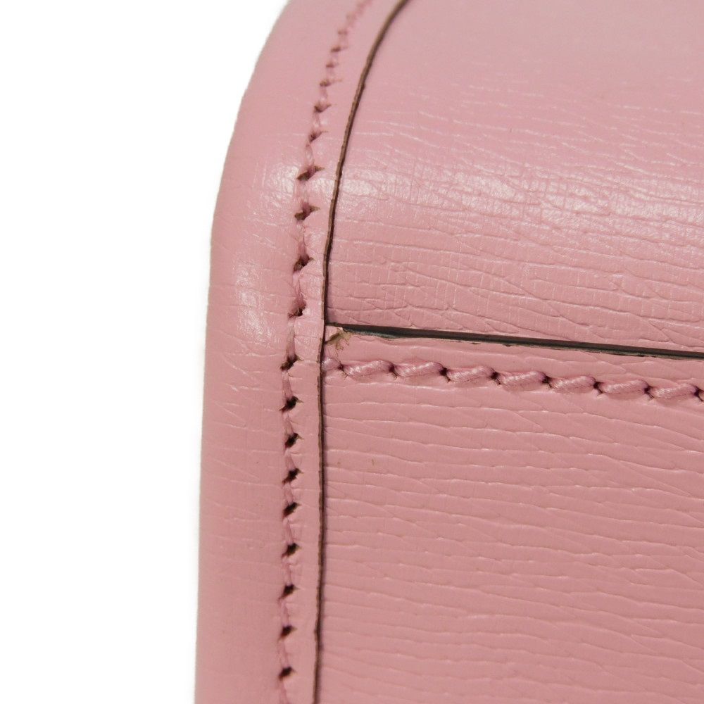 GUCCI Shoulder Bag 671623 U22AG 5964 Textured leather Light pink Banana Bolt Inazuma Pastel 2WAY Crossbody logo Bananya Mini Tote unisex(Unisex) Used Authentic