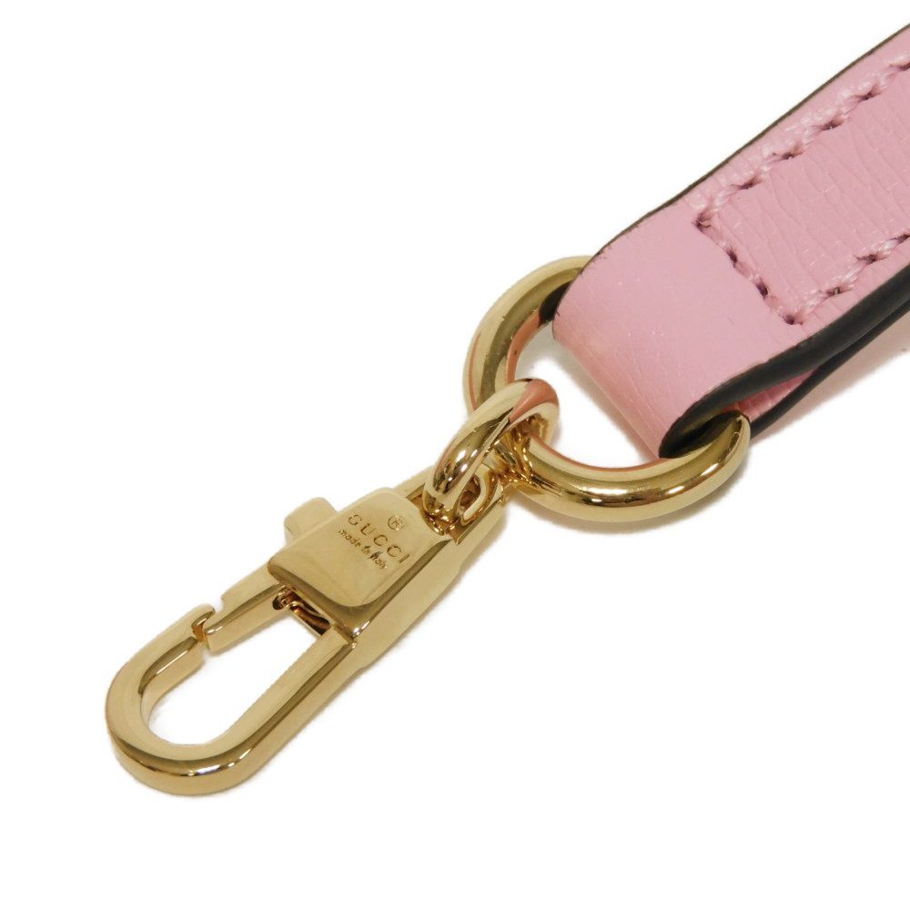 GUCCI Shoulder Bag 671623 U22AG 5964 Textured leather Light pink Banana Bolt Inazuma Pastel 2WAY Crossbody logo Bananya Mini Tote unisex(Unisex) Used Authentic
