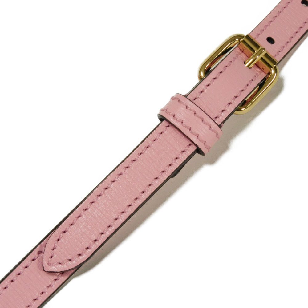 GUCCI Shoulder Bag 671623 U22AG 5964 Textured leather Light pink Banana Bolt Inazuma Pastel 2WAY Crossbody logo Bananya Mini Tote unisex(Unisex) Used Authentic