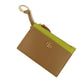 GUCCI Coin case 837966 AAE5F 2843 Calf leather (embossed) beige Current Bicolor Green Keyring Unused GG Marmont Double G Zip Key Pouch unisex(Unisex) Used Authentic