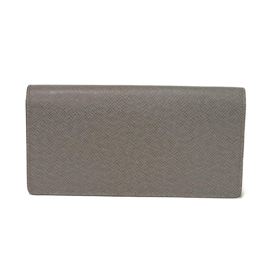 LOUIS VUITTON Long Wallet Purse M11580 Taiga Leather Gris Roche New Griloche Gray Blue Bicolor RFID Taiga Portefeuille Blaza NM mens Used Authentic