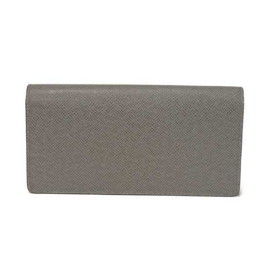 LOUIS VUITTON Long Wallet Purse M11580 Taiga Leather Gris Roche New Griloche Gray Blue Bicolor RFID Taiga Portefeuille Blaza NM mens Used Authentic