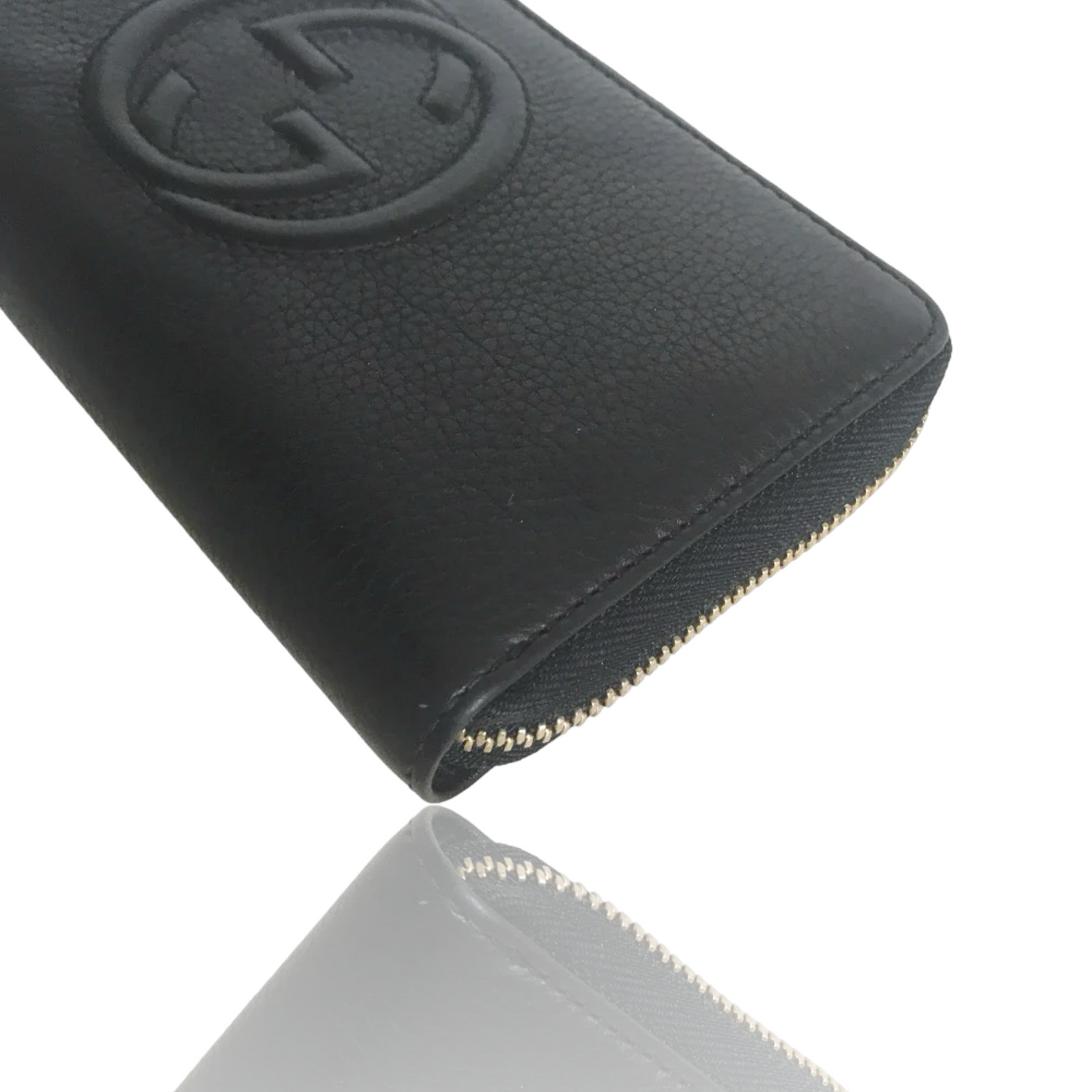 GUCCI SOHO INTERLOCKING ROUND ZIP WALLET