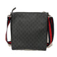 GUCCI Shoulder Bag 474137 K5RLN 1095 GG Supreme canvas (polyurethane processing) x Calfskin leather black Logo embossing GG Supreme Messenger Bag