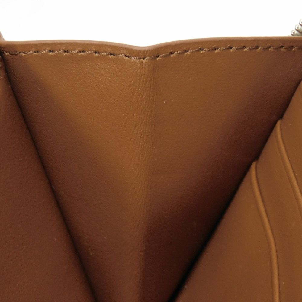 CELINE Long Wallet Purse 10B552BZR.04LE Triomphe canvas (coated) x calfskin Ecru Triomphe Large zip wallet
