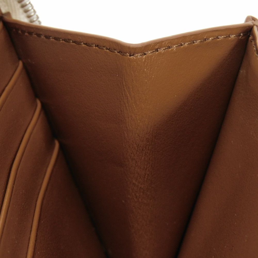 CELINE Long Wallet Purse 10B552BZR.04LE Triomphe canvas (coated) x calfskin Ecru Triomphe Large zip wallet