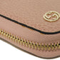 GUCCI Long Wallet Purse 449347 CAO0G 5806 Calf leather (embossed) Soft pink Interlocking G Double G zip around wallet