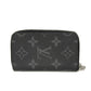 LOUIS VUITTON Coin case M81662 Monogram Eclipse canvas x grain leather Noir Monogram Eclipse Zippy Coin Purse Vertical
