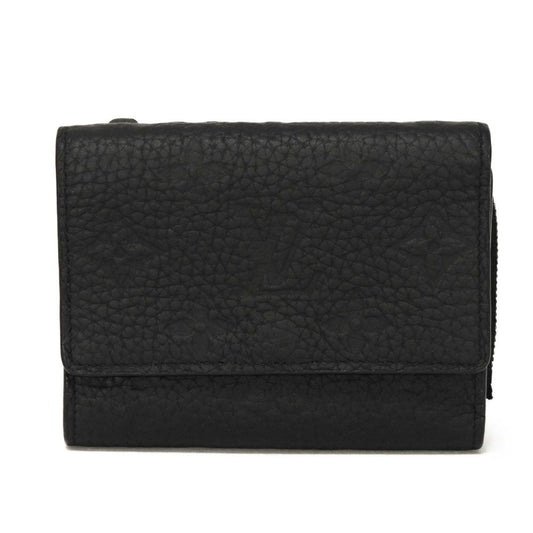 LOUIS VUITTON Tri-fold wallet M82556 Taurillon Clemence leather (monogram embossed) Noir Monogram Taurillon Clemence Portefeuille Pilot