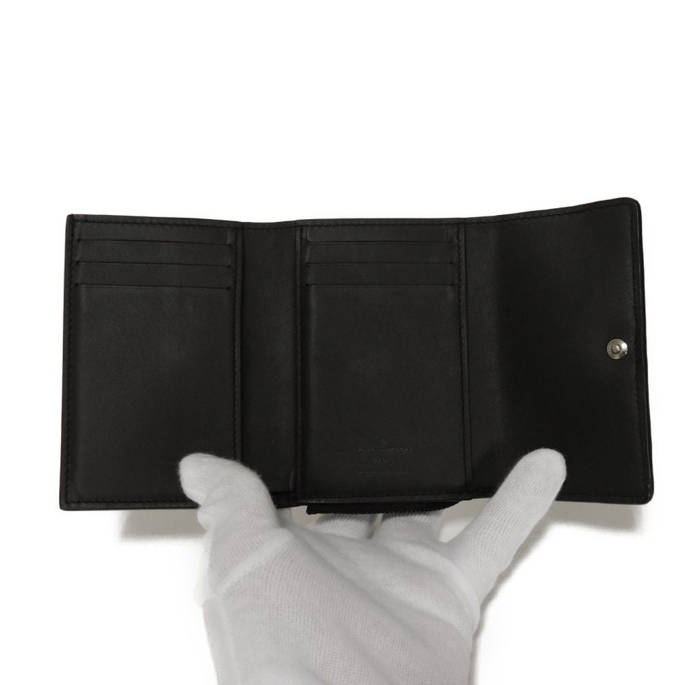 LOUIS VUITTON Tri-fold wallet M82556 Taurillon Clemence leather (monogram embossed) Noir Monogram Taurillon Clemence Portefeuille Pilot