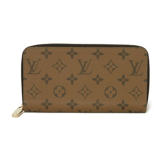 LOUIS VUITTON Long Wallet Purse M82444 Monogram Reverse Canvas x Grained Leather Brown Monogram reverse Zippy wallet