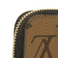 LOUIS VUITTON Long Wallet Purse M82444 Monogram Reverse Canvas x Grained Leather Brown Monogram reverse Zippy wallet