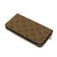 LOUIS VUITTON Long Wallet Purse M82444 Monogram Reverse Canvas x Grained Leather Brown Monogram reverse Zippy wallet
