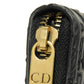 Dior Coin case Calf leather black Trotter Oblique embossed logo coin purse