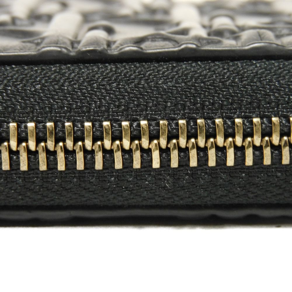 Dior Coin case Calf leather black Trotter Oblique embossed logo coin purse