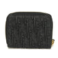 Dior Coin case Calf leather black Trotter Oblique embossed logo coin purse