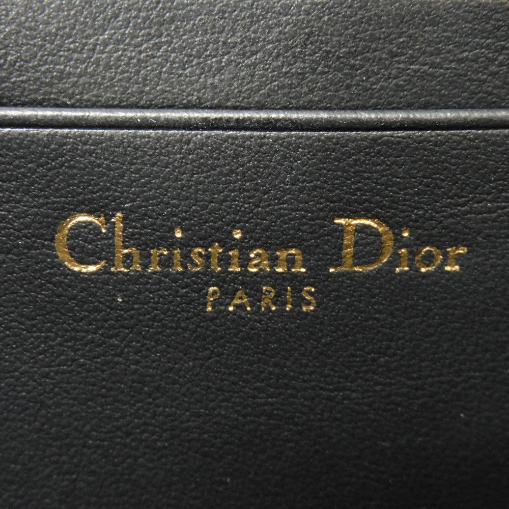 Dior Coin case Calf leather black Trotter Oblique embossed logo coin purse