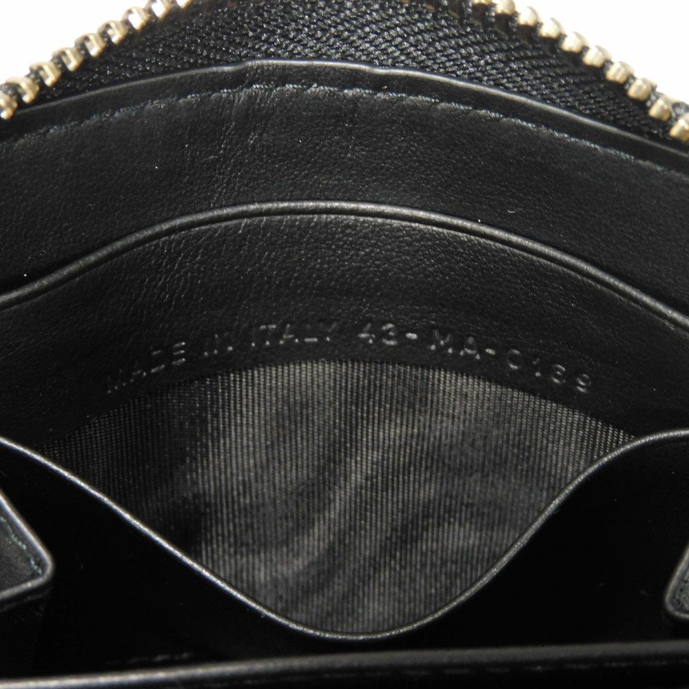 Dior Coin case Calf leather black Trotter Oblique embossed logo coin purse
