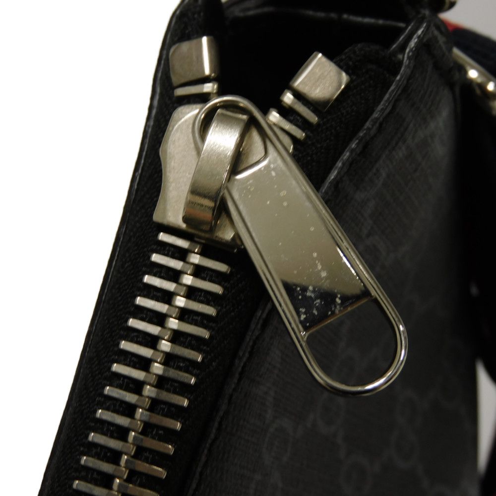 GUCCI Shoulder Bag 474137 9F23N 8850 GG Supreme canvas (polyurethane processing) x Calfskin leather black Embroidery GG Supreme Messenger Bag
