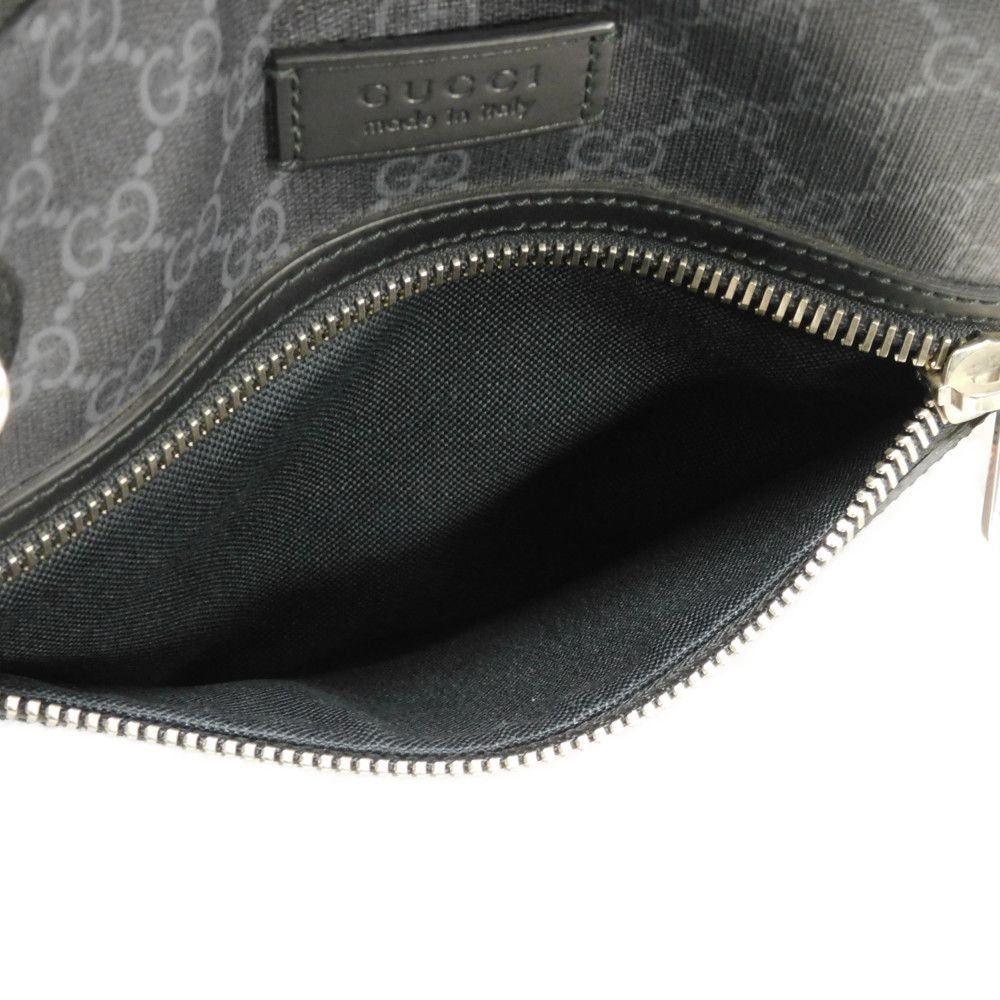 GUCCI Shoulder Bag 474137 9F23N 8850 GG Supreme canvas (polyurethane processing) x Calfskin leather black Embroidery GG Supreme Messenger Bag