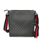GUCCI Shoulder Bag 474137 9F23N 8850 GG Supreme canvas (polyurethane processing) x Calfskin leather black Embroidery GG Supreme Messenger Bag