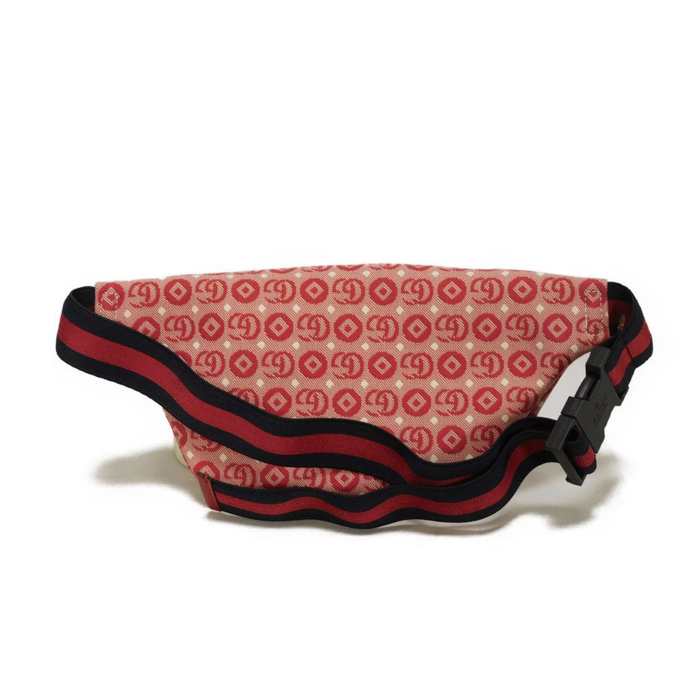 GUCCI Sling bag 502095 FABBD 6479 Cotton canvas x calf leather Red GG Web Cotton Unused Chilled license Star Interlocking G Waist Pouch Kids Used Authentic
