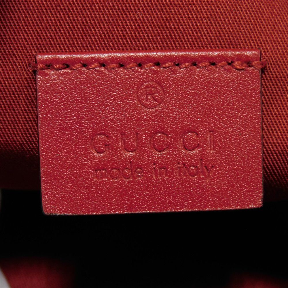 GUCCI Sling bag 502095 FABBD 6479 Cotton canvas x calf leather Red GG Web Cotton Unused Chilled license Star Interlocking G Waist Pouch Kids Used Authentic