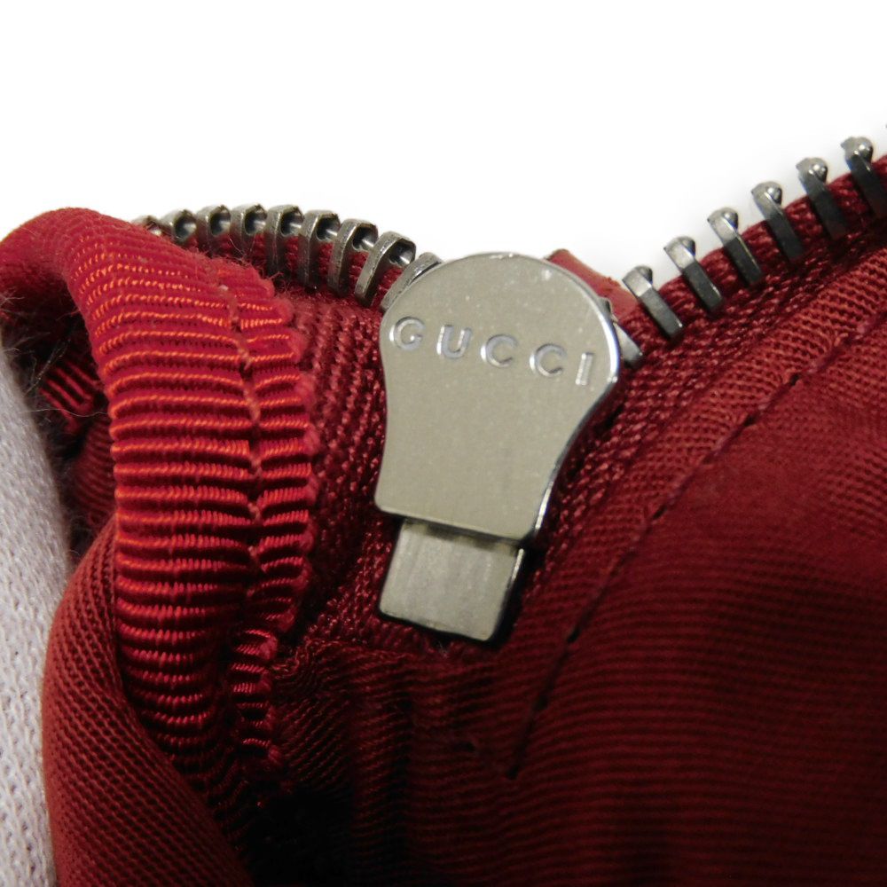 GUCCI Sling bag 502095 FABBD 6479 Cotton canvas x calf leather Red GG Web Cotton Unused Chilled license Star Interlocking G Waist Pouch Kids Used Authentic