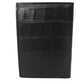 BALENCIAGA Bifold Wallet 655683 1ROP3 1000 Calfskin (crocodile embossed) black Croc Calfskin Card Case Billfold New logo Cash Bar Tikal Wallet mens Used Authentic