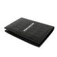 BALENCIAGA Bifold Wallet 655683 1ROP3 1000 Calfskin (crocodile embossed) black Croc Calfskin Card Case Billfold New logo Cash Bar Tikal Wallet mens Used Authentic